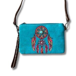 Montana West Dream Catcher Clutch Turquoise Crossbody Bag Dream Catcher Boho
